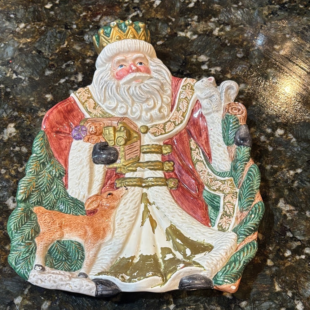 Fits & Floyd ceramic 1995 Santa Dish